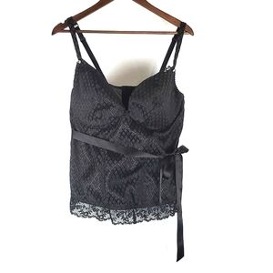 Cacique Black Corset Top‎